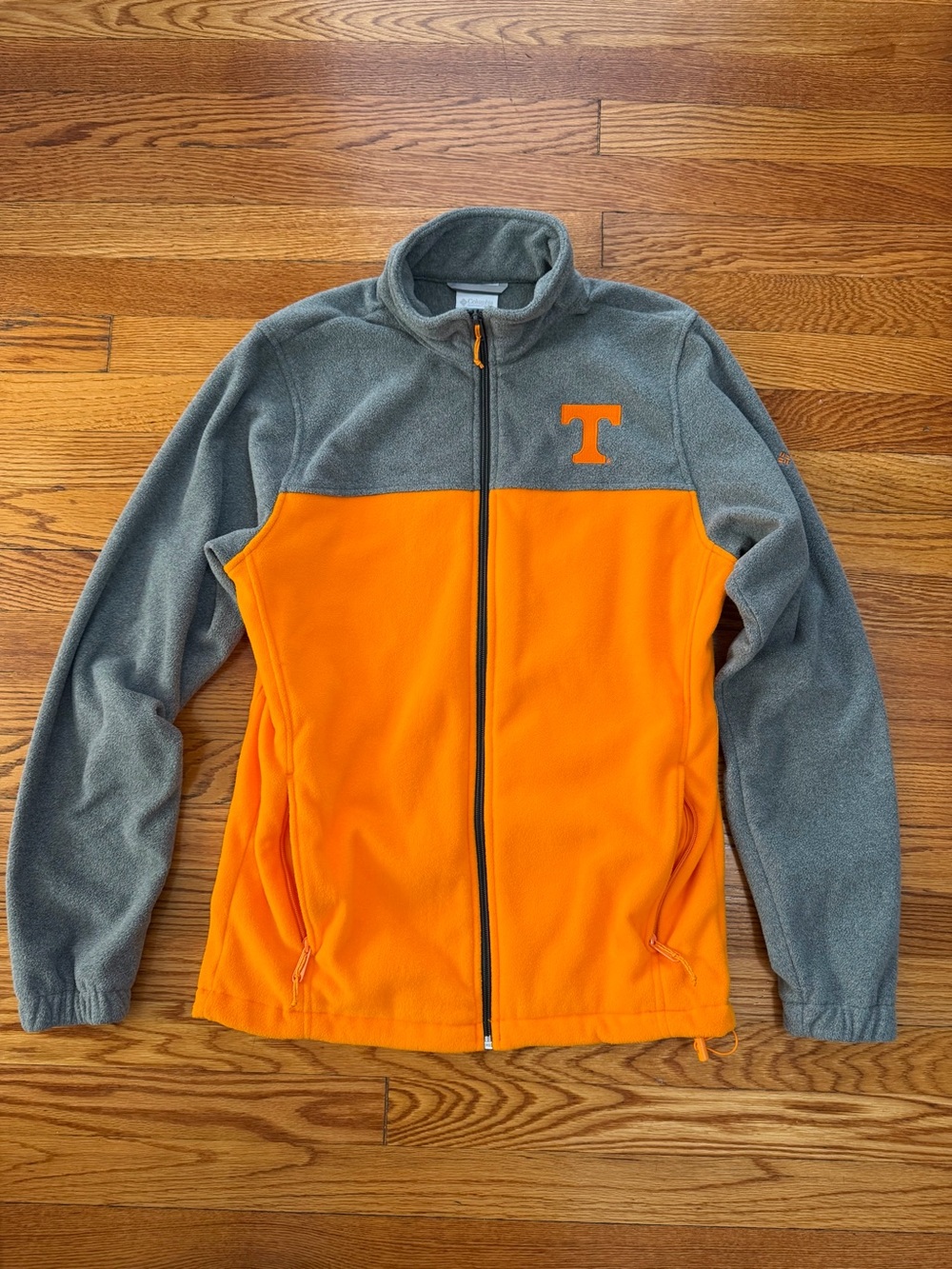 Columbia Men's Gray and Orange Full-Zip Fleece Jacket